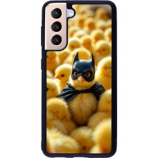Coque Samsung Galaxy S21 5G - Silicone rigide noir Easter 2026 Chicken Batman