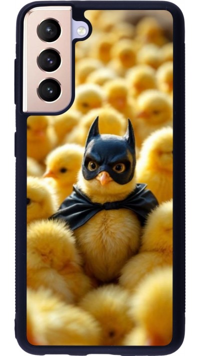 Coque Samsung Galaxy S21 5G - Silicone rigide noir Easter 2026 Chicken Batman