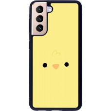 Coque Samsung Galaxy S21 5G - Silicone rigide noir Easter 2026 Little chicken