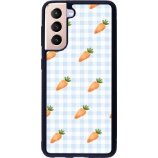 Coque Samsung Galaxy S21 5G - Silicone rigide noir Easter 2026 Pattern carrots