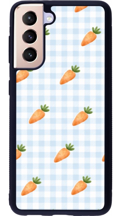 Coque Samsung Galaxy S21 5G - Silicone rigide noir Easter 2026 Pattern carrots