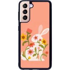 Coque Samsung Galaxy S21 5G - Silicone rigide noir Easter 2026 Rabbit collage