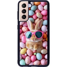 Coque Samsung Galaxy S21 5G - Silicone rigide noir Easter 2026 Rabbit fun