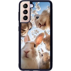 Coque Samsung Galaxy S21 5G - Silicone rigide noir Easter 2026 Rabbits