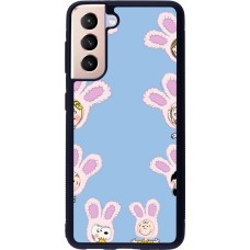 Coque Samsung Galaxy S21 5G - Silicone rigide noir Easter 2026 Snoopy