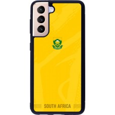 Coque Samsung Galaxy S21 5G - Silicone rigide noir Maillot de football Afrique du Sud 2026 personnalisable