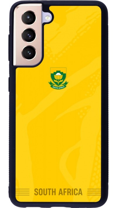 Coque Samsung Galaxy S21 5G - Silicone rigide noir Maillot de football Afrique du Sud 2026 personnalisable
