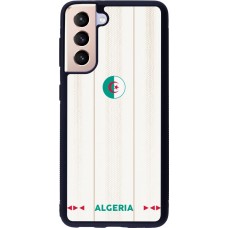 Coque Samsung Galaxy S21 5G - Silicone rigide noir Maillot de football Algérie 2026 personnalisable