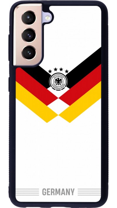 Coque Samsung Galaxy S21 5G - Silicone rigide noir Maillot de football Allemagne 2026 personnalisable