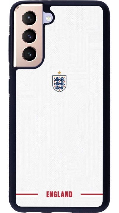 Coque Samsung Galaxy S21 5G - Silicone rigide noir Maillot de football Angleterre 2026 personnalisable