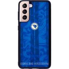 Coque Samsung Galaxy S21 5G - Silicone rigide noir Maillot de football Bosnie-Herzégovine 2026 personnalisable