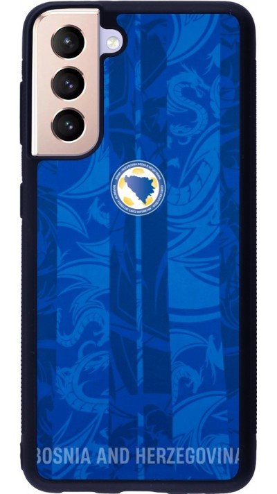 Coque Samsung Galaxy S21 5G - Silicone rigide noir Maillot de football Bosnie-Herzégovine 2026 personnalisable