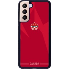 Coque Samsung Galaxy S21 5G - Silicone rigide noir Maillot de football Canada 2026 personnalisable