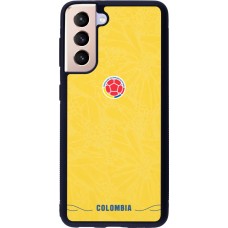 Coque Samsung Galaxy S21 5G - Silicone rigide noir Maillot de football Colombie 2026 personnalisable