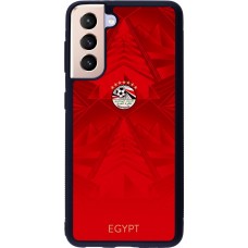 Coque Samsung Galaxy S21 5G - Silicone rigide noir Maillot de football Égypte 2026 personnalisable