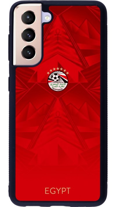 Coque Samsung Galaxy S21 5G - Silicone rigide noir Maillot de football E?gypte 2026 personnalisable