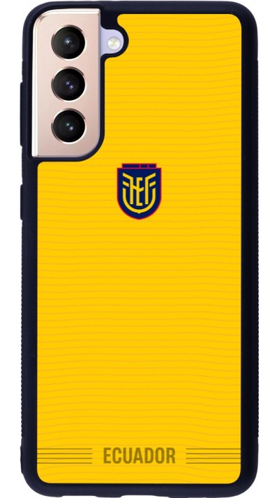 Coque Samsung Galaxy S21 5G - Silicone rigide noir Maillot de football E?quateur 2026 personnalisable