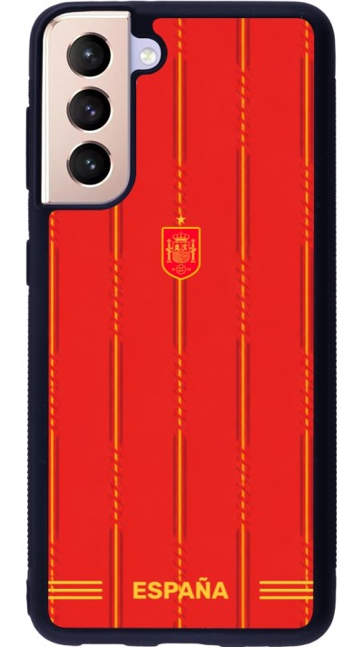 Coque Samsung Galaxy S21 5G - Silicone rigide noir Maillot de football Espagne 2026 personnalisable