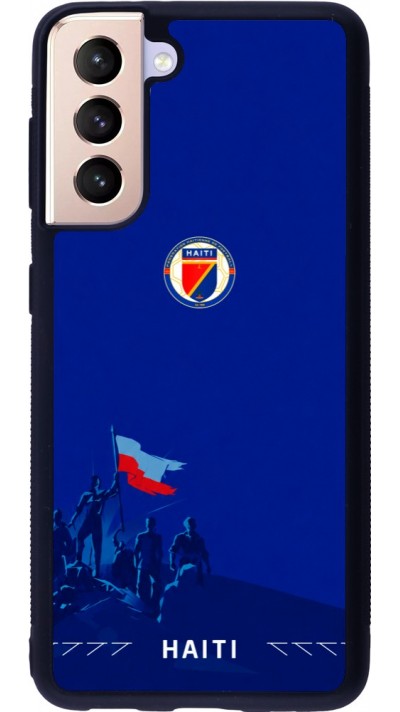Coque Samsung Galaxy S21 5G - Silicone rigide noir Maillot de football Haiti 2026 personnalisable