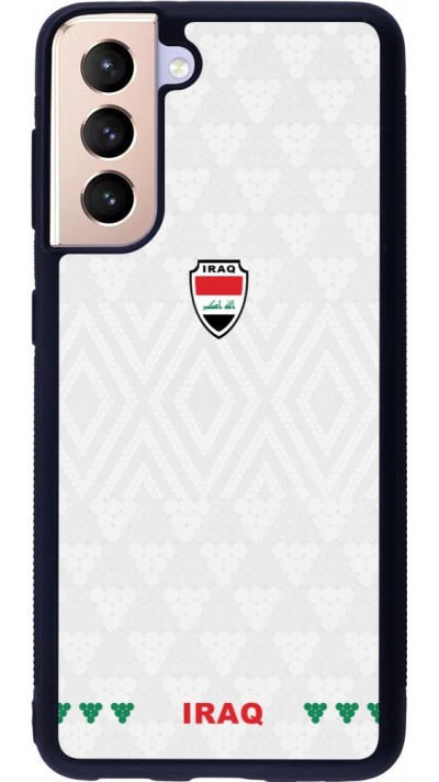 Coque Samsung Galaxy S21 5G - Silicone rigide noir Maillot de football Irak 2026 personnalisable