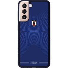 Coque Samsung Galaxy S21 5G - Silicone rigide noir Maillot de football Japon 2026 personnalisable