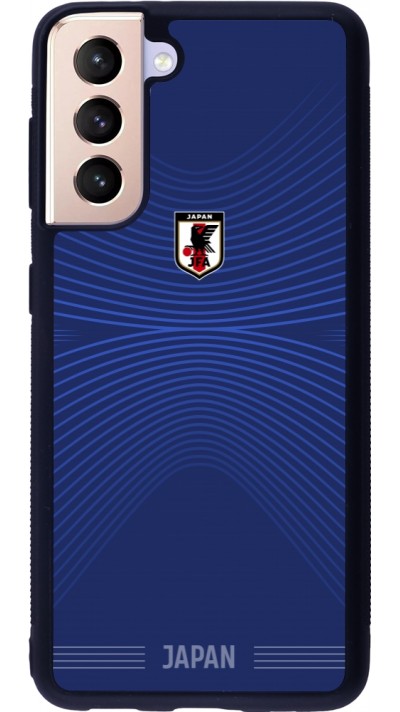 Coque Samsung Galaxy S21 5G - Silicone rigide noir Maillot de football Japon 2026 personnalisable