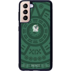 Coque Samsung Galaxy S21 5G - Silicone rigide noir Maillot de football Mexique 2026 personnalisable