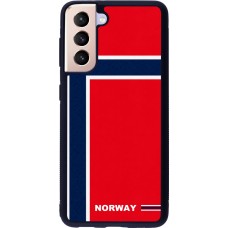 Coque Samsung Galaxy S21 5G - Silicone rigide noir Maillot de football Norvège 2026 personnalisable