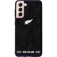 Coque Samsung Galaxy S21 5G - Silicone rigide noir Maillot de football Nouvelle-Zélande 2026 personnalisable