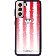 Coque Samsung Galaxy S21 5G - Silicone rigide noir Maillot de football Paraguay 2026 personnalisable