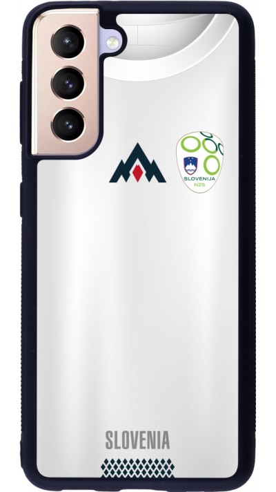Coque Samsung Galaxy S21 5G - Silicone rigide noir Maillot de football Slovénie
