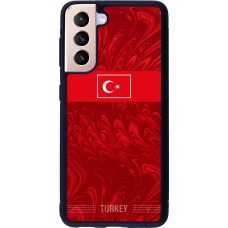 Coque Samsung Galaxy S21 5G - Silicone rigide noir Maillot de football Turquie 2026 personnalisable