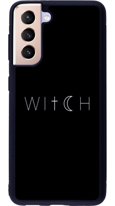 Coque Samsung Galaxy S21 5G - Silicone rigide noir Halloween 22 witch word