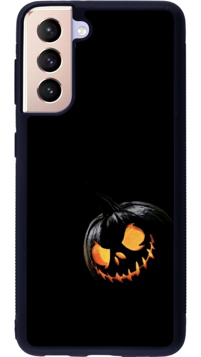 Coque Samsung Galaxy S21 5G - Silicone rigide noir Halloween 2023 discreet pumpkin