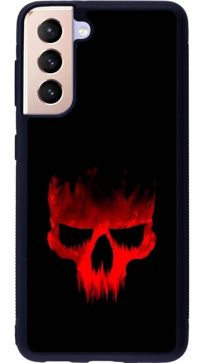 Coque Samsung Galaxy S21 5G - Silicone rigide noir Halloween 2023 scary skull