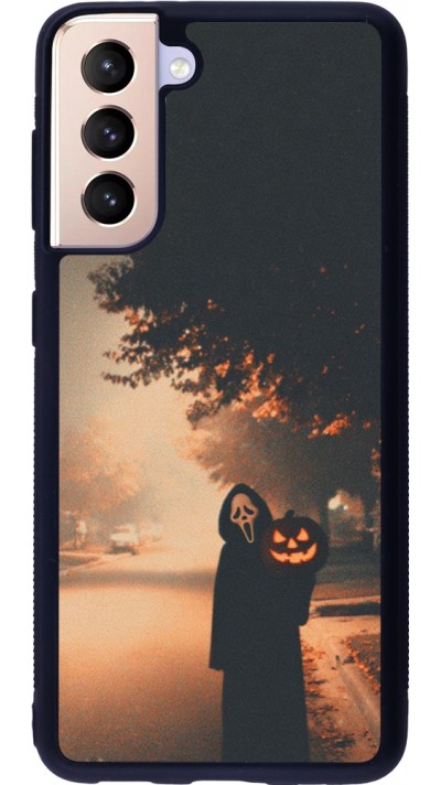 Coque Samsung Galaxy S21 5G - Silicone rigide noir Halloween 2025 Scream