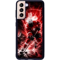 Coque Samsung Galaxy S21 5G - Silicone rigide noir Hockey World Championship Player
