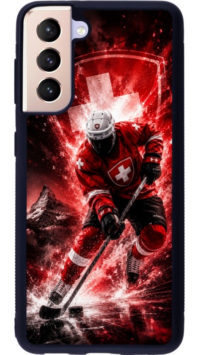 Coque Samsung Galaxy S21 5G - Silicone rigide noir Hockey World Championship Player