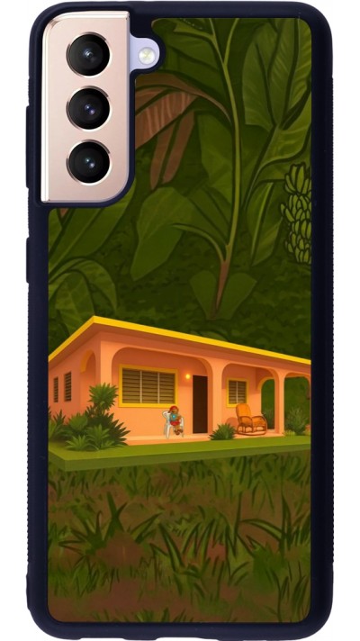 Coque Samsung Galaxy S21 5G - Silicone rigide noir Benitos house DTMF