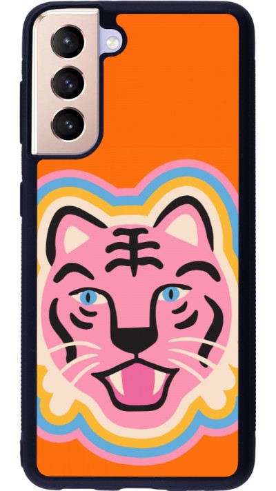 Coque Samsung Galaxy S21 5G - Silicone rigide noir Lion colors 2026
