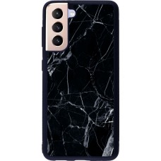 Coque Samsung Galaxy S21 5G - Silicone rigide noir Marble Black 01