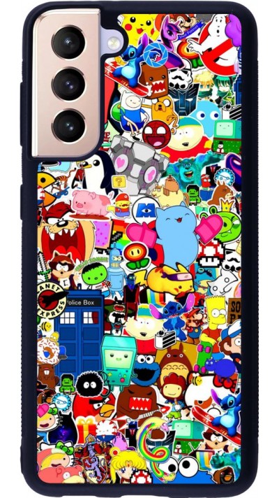 Coque Samsung Galaxy S21 5G - Silicone rigide noir Mixed cartoons