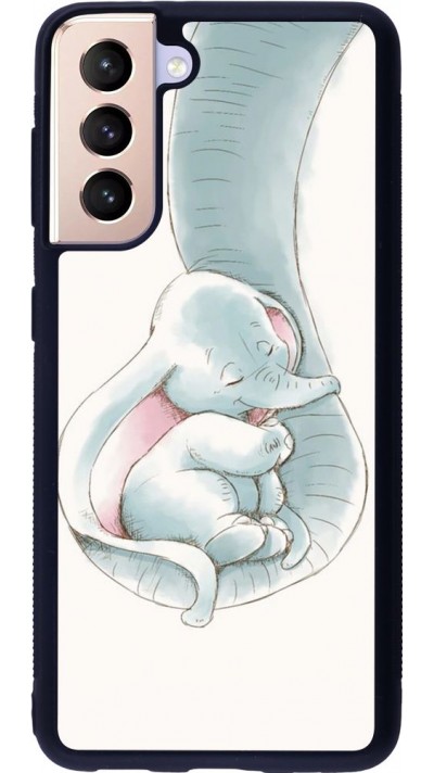 Coque Samsung Galaxy S21 5G - Silicone rigide noir Mom 1903