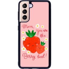 Coque Samsung Galaxy S21 5G - Silicone rigide noir Mom 2026 Berry best