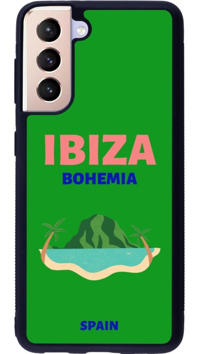 Coque Samsung Galaxy S21 5G - Silicone rigide noir Pop Summer Destination Ibiza