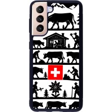Coque Samsung Galaxy S21 5G - Silicone rigide noir Poya Suisse 1