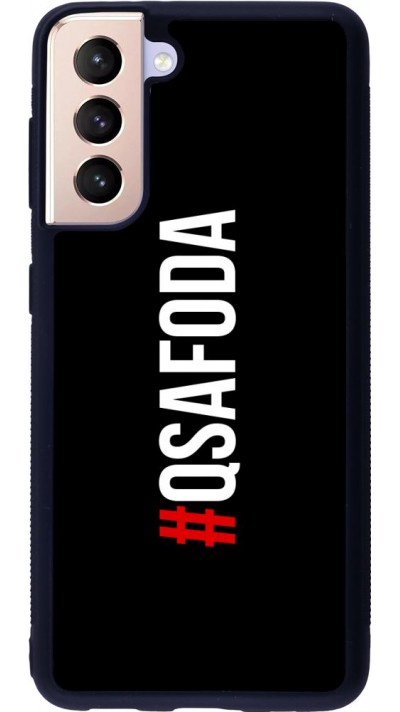 Coque Samsung Galaxy S21 5G - Silicone rigide noir Qsafoda 1