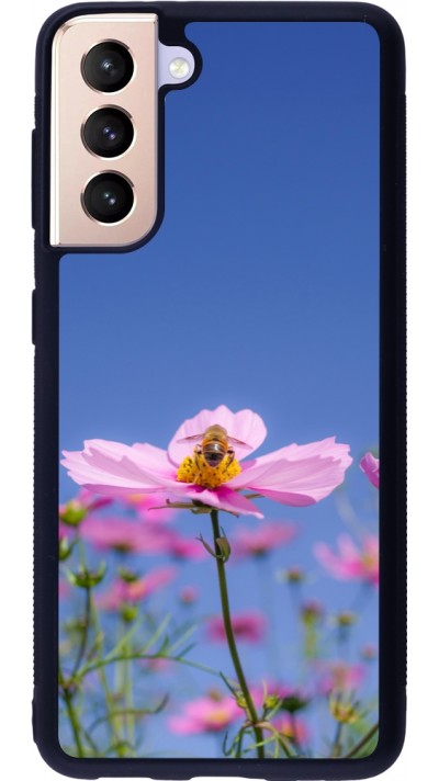 Coque Samsung Galaxy S21 5G - Silicone rigide noir Bee on a flower Spring 2026