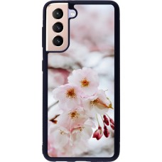Coque Samsung Galaxy S21 5G - Silicone rigide noir Cherry tree Spring 2026