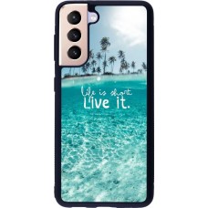 Coque Samsung Galaxy S21 5G - Silicone rigide noir Summer 18 24
